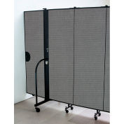Screenflex 4'H Door - Mounted to End of Room Divider - Stone