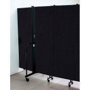 Screenflex 4'H Door - Mounted to End of Room Divider - Charcoal Black