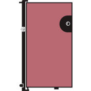 Screenflex 6' H porte - montée à la fin du diviseur de pièce - vinyle-framboise Mist