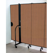 Screenflex 7'4"H Door - Mounted to End of Room Divider - Walnut