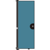 Screenflex 7'4 "H porte - montée à la fin du diviseur de pièce - Vinyl bleu-marée