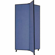 3 panneau affichage tour, 5'9 "H, tissu - Summer Blue