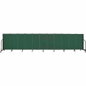Screenflex 11 Panel Portable Room Divider, 4'H x 20'5"L, Fabric Color: Mallard