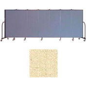 Screenflex 7 Panel Portable Room Divider, 5'H x 13'1"L, Vinyl Color: Hazelnut