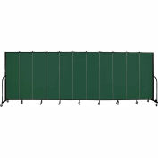 Screenflex 11 Panel Portable Room Divider, 6'8"H x 20'5"L, Fabric Color: Mallard
