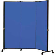 Healthflex Portable écran de confidentialité médicale, bleu 3-Panel, primaire