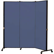 Healthflex Portable écran de confidentialité médicale, 3-panneau, vinyle bleu marée