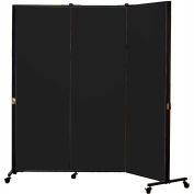 Healthflex Portable écran de confidentialité médicale, 3-panneau, vinyle de charbon