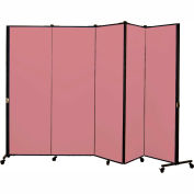 Healthflex Portable écran de confidentialité médicale, 5-panneau, vinyle framboise brume