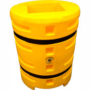 Column Sentry® Column Protector, 16"x 16" Square Opening, 33" O.D. x 42"H, Yellow