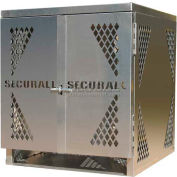 Securall® 4 cylindres Vertical LP/Oxygen Cabinet Aluminium, Manuel Fermer