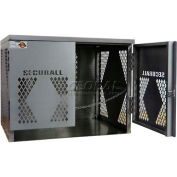 Securall® 6 cylindres Vertical LP/Oxygen Cabinet Aluminium, Manuel Fermer