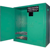 Securall® 24, D & E Cylinder, Vertical Medical Gas Cabinet, 43"W x 18"D x 44"H, Manual Close