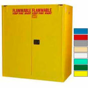 Securall® Drum Cabinet 120 Gal. Capacity Vertical Self Close Flammable W/ Drum Rollers