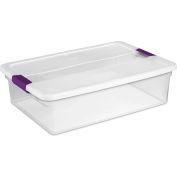 Sterilite Clearview Storage Box With Latched Lid 17571706 - 66 Qt. 23-5/8L  x 16-3/8W x 13-1/4H - Pkg Qty 6