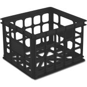 Crate de stockage de stérilité 16929006 - Noir 15-1/4"L x 13-3/4"W x 10-1/2"H, qté par paquet : 6
