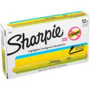 Sharpie® Accent Highlighter, Narrow Chisel Tip, Nontoxic, Fluorescent Yellow Ink - Pkg Qty 12
