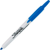Sharpie® Marqueur permanent rétractable, Point fin, Encre Bleue, qté par paquet : 12