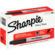 Sharpie® Super Permanent Marker, Fine Point, Black Ink - Pkg Qty 12