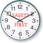 Infinity/LTC 90/00SF-1 Message Clock - 12" Diameter - Safety First