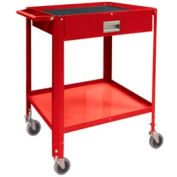 Shure Mobile Technician Cart W/ Drawer & Shelf, 22-1/4"W x 18-1/4"D, Red