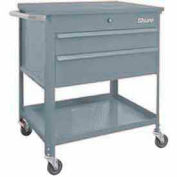 Shure Mobile Technician Cart W/ 2 Drawers & Shelf, 29-1/4"W x 18-3/4"D, Gray
