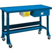 Surdimensionné de confinement de liquide lacrymal-Down/banc-Portable, W 60" x 32" bleu D-Monaco