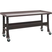 Banc de Max TRANS-Portable, acier haut, 73-1/2" W x 34-1/4" D-Pewter Gray