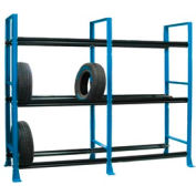 Pneu niveaux sect./2 de Rack-3, stationnaire, 120" W x 25-5/8 « D x 96-3/4 » H-Monaco bleu