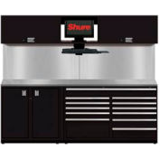 Système d’établi Shuretech, 2 portes, 9 tiroirs, 96"L x 29"D, Noir