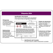Carte pour portefeuille Accuform SHLKC241P, SGA pictogrammes (espagnol), 25/Pack