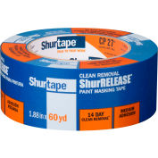 Shurtape® ShurRELEASE de 14 jours® Blue Painter’s Tape, Multi-Surface, 48mm x 55m - Boîtier de 24