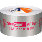 Shurtape AF 099 UL 181A-P/B-FX Listed/Printed Aluminum Foil Tape - Argent - 72mm x 55m, qté par paquet : 16