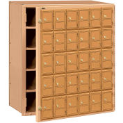 Aluminum Americana Mailbox 2130FL - 30 Doors, Front Loading, Private Access, Brass