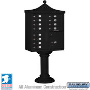 Regency Decorative Cluster Box Unit, Tall, 12 A Size Doors, Type II, Black, USPS Access
