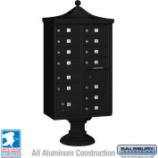 Regency Decorative Cluster Box Unit, Short, 13 B Size Doors, Type IV, Black, USPS Access