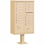 Cluster Box Unit, 16 A Size Doors, Type III, Sandstone, USPS Access