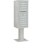 Salsbury 4c piédestal Mailbox, 69-1/8" H, colonne simple, 9 MB1 portes, gris