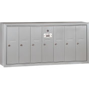3500 Series 4B+ Vertical Mailbox, 7 Doors, Surface Mounted, Aluminum, USPS Access
