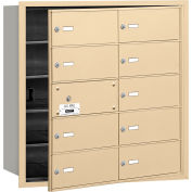 Salsbury 4 b + horizontale boîte aux lettres, 10 portes B (9 utilisable), chargement frontal, grès, accès privé