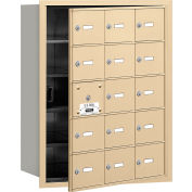 Salsbury 4 b + horizontale boîte aux lettres, 15 A portes (14 utilisable), chargement frontal, grès, accès privé