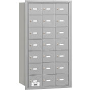 Salsbury 4 b + horizontale boîte aux lettres, 21 une portes, arrière de chargement, aluminium, accès privé