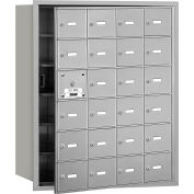 Salsbury 4 b + horizontale boîte aux lettres, 24 A portes (23 utilisable), chargement frontal, aluminium, accès privé