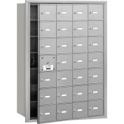 4B+ Horizontal Mailbox, 28 A Doors (27 usable), Front Loading, Aluminum, USPS Access
