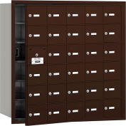 4B+ Horizontal Mailbox, 30 A Doors (29 usable), Front Loading, Bronze, USPS Access
