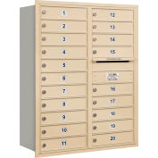Salsbury 4C horizontale boîte aux lettres, 41" H, Double colonne, 20 portes MB1, chargement arrière, sable, privé