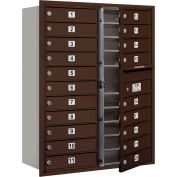 Salsbury 4C horizontale boîte aux lettres, 41" H, Double colonne 20 portes MB1, chargement frontal, Bronze, USPS