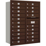 Salsbury 4C horizontale boîte aux lettres, 41" H, Double colonne, 20 portes MB1, chargement arrière, Bronze, privé