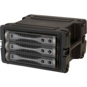 SKB Cases 6U Roto Rolling Rack 1SKB-R6W Black, Keyed Lock, Water Resistant