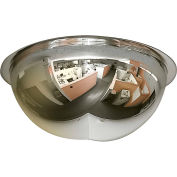 Se-Kure Corner Dome Acrylic Mirror, Indoor, 18" Dia., 270° Viewing Angle